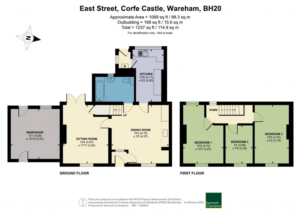 Floorplans For East Street, Corfe Castle