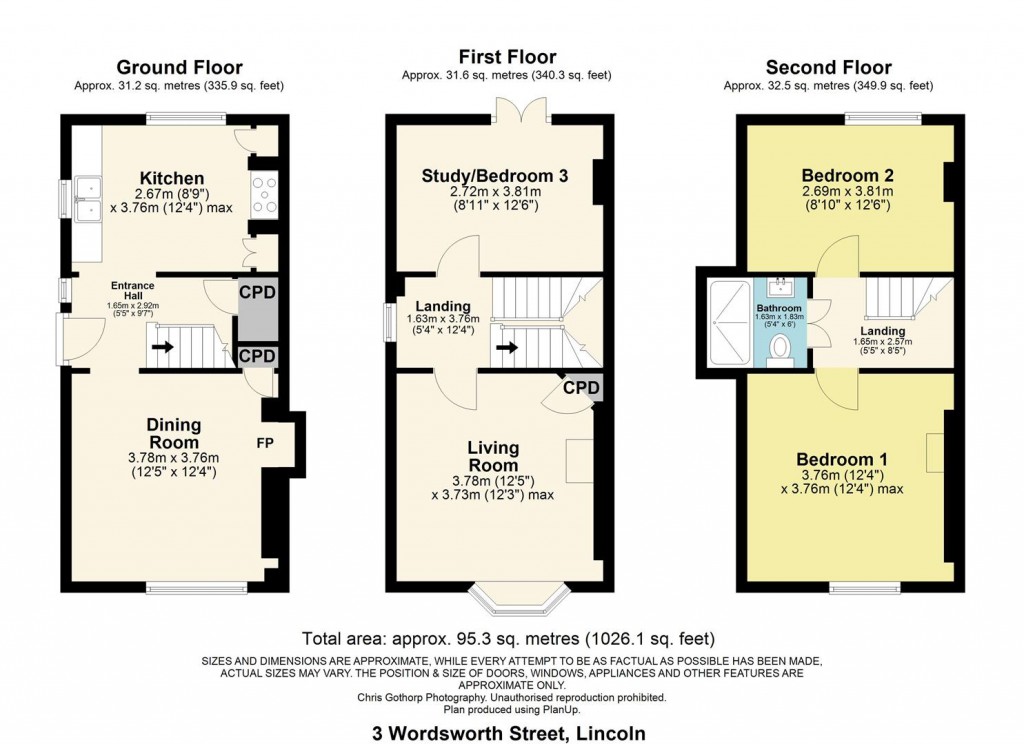 Floorplans For Wordsworth Street, Lincoln