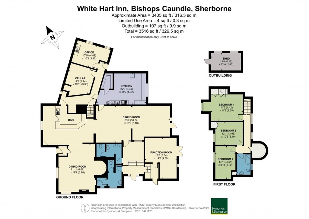 Floorplans For Bishops Caundle, Sherborne