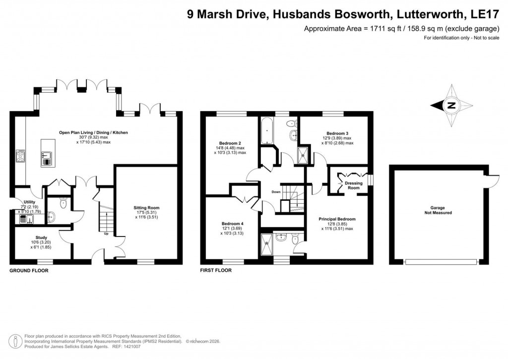 Floorplans For Marsh Drive, Husbands Bosworth, Lutterworth