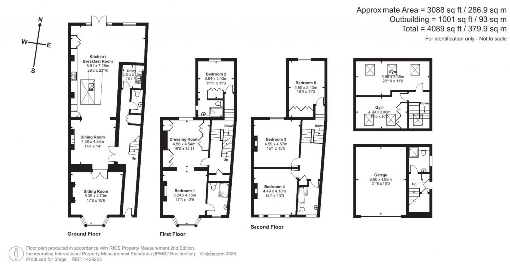 Floorplans For Powderham Crescent, Exeter
