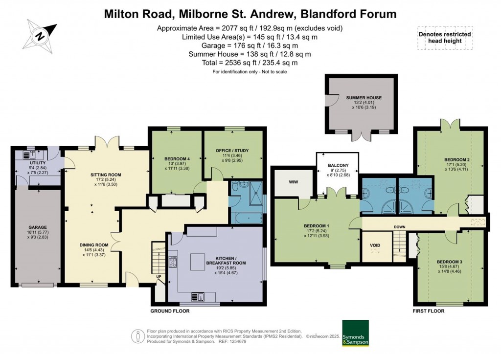 Floorplans For Milborne St. Andrew, Blandford Forum