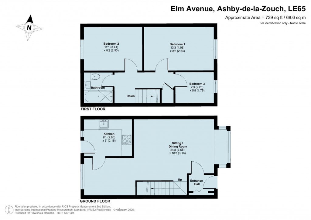 Floorplans For Elm Avenue, Ashby-De-La-Zouch. LE65