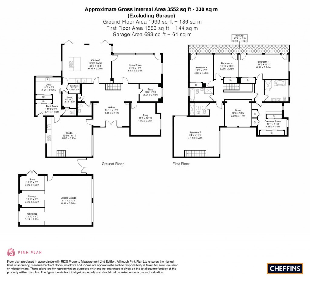 Floorplans For Gog Magog Way, Stapleford, Cambridge