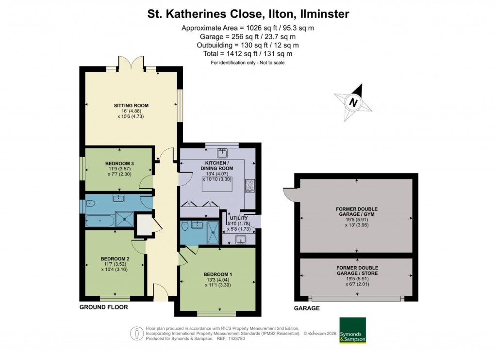 Floorplans For St. Katherines Close, Ilton, Ilminster