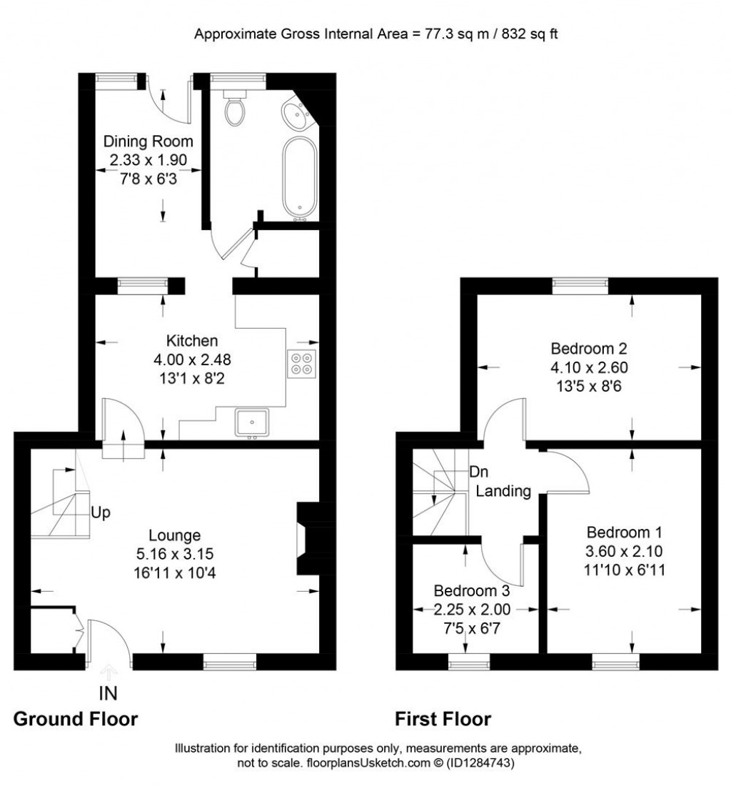 Floorplans For Higher Fore Street, Marazion