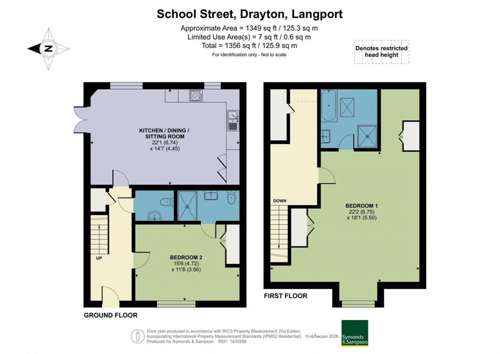 Floorplans For School Street, Drayton, Langport
