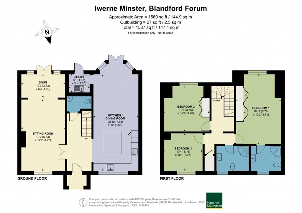Floorplans For Iwerne Minster, Blandford Forum