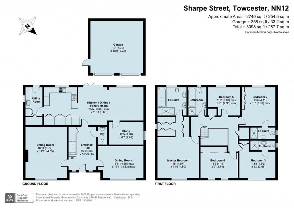 Floorplans For Sharpe Street, Wood Burcote, Towcester, NN12