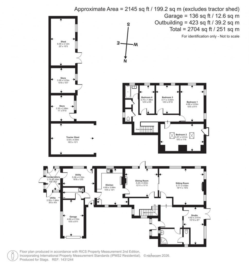 Floorplans For Splatt Lane, Spaxton, Bridgwater
