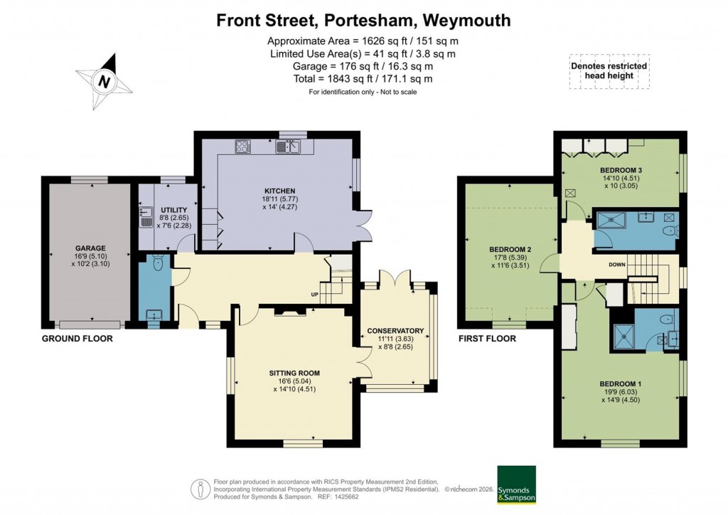 Floorplans For Front Street, Portesham, Weymouth