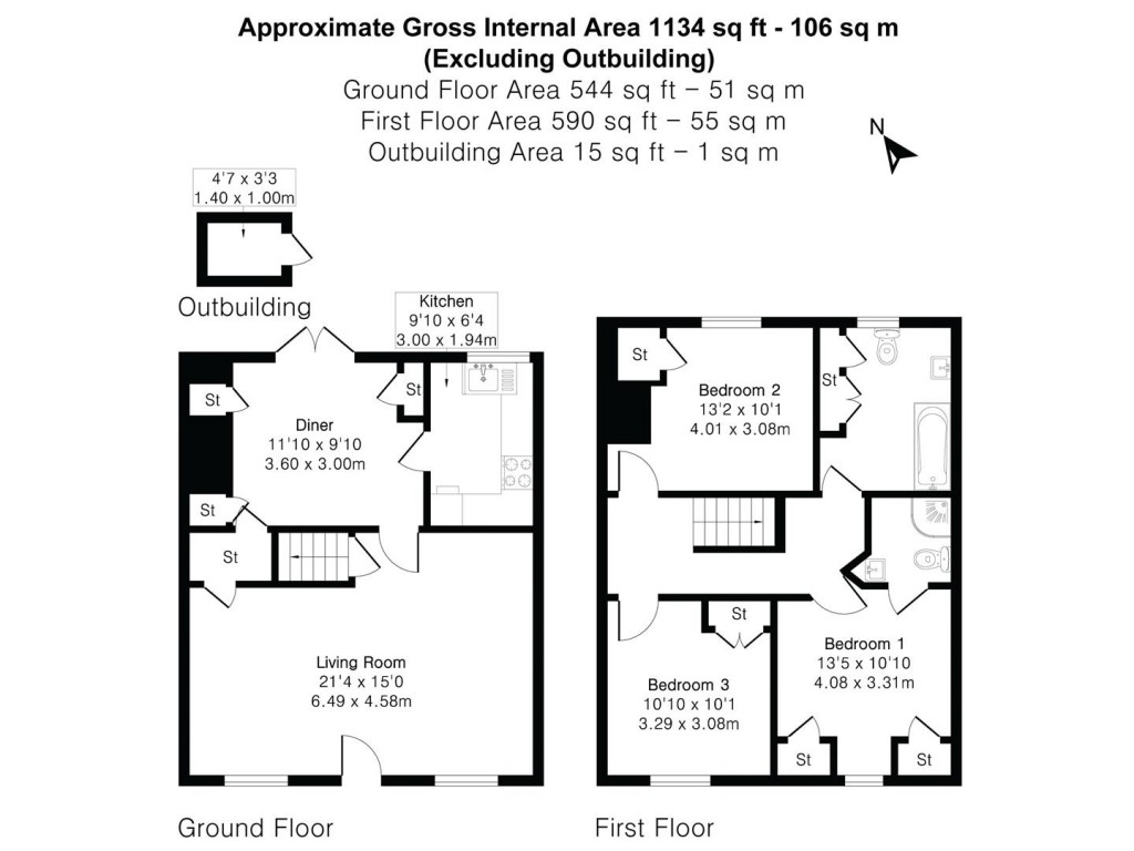 Floorplans For Mill End, Thaxted, Dunmow