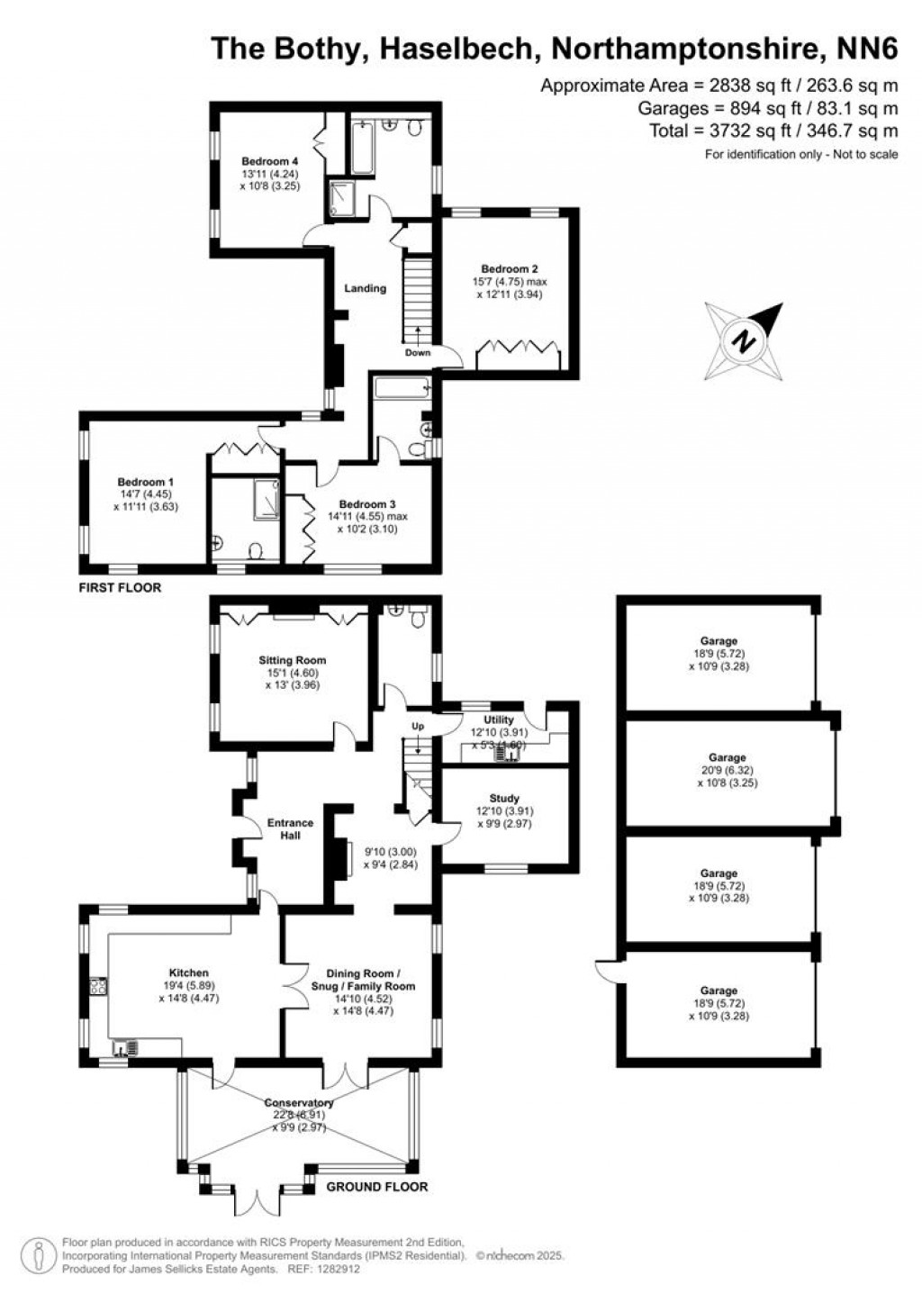 Floorplans For The Bothy, Haselbech, Northamptonshire