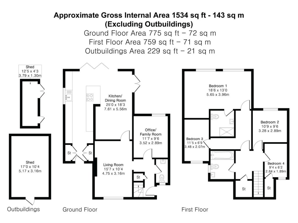Floorplans For The Hyde, Clavering, Saffron Walden