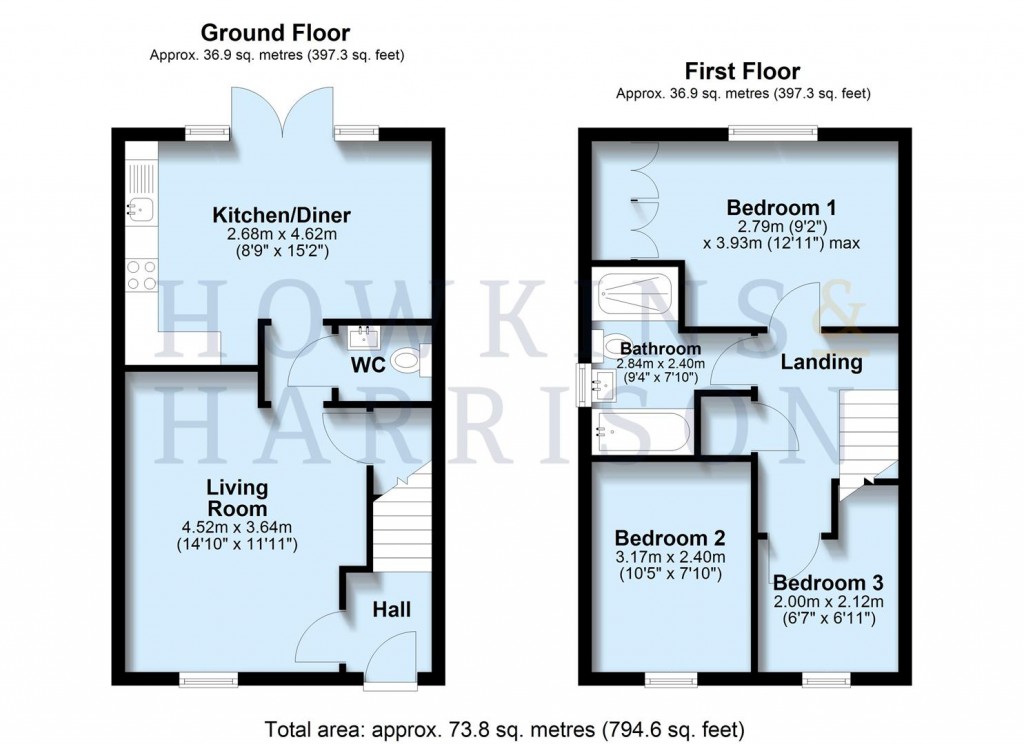 Floorplans For Winfield Way, Blackfordby, DE11