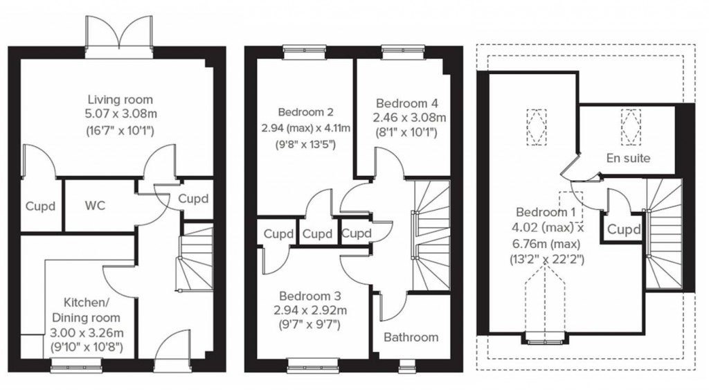Floorplans For Clodgey Lane, Helston