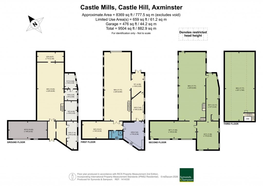 Floorplans For Castle Hill, Axminster