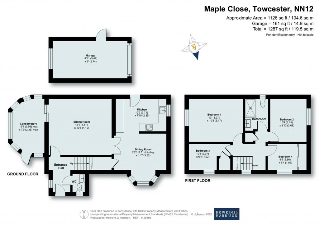 Floorplans For Maple Close, Towcester, NN12