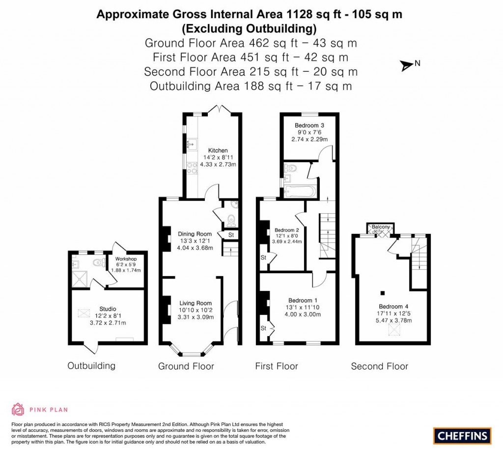 Floorplans For Hardwick Street, Cambridge