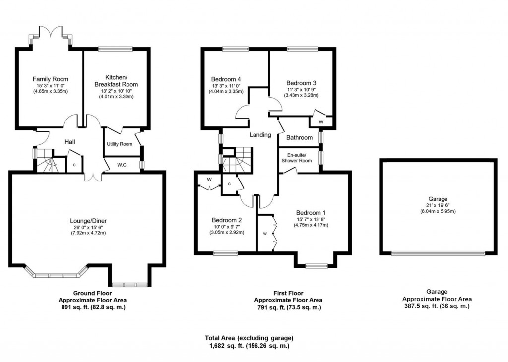 Floorplans For High Street, Little Chesterford, Saffron Walden