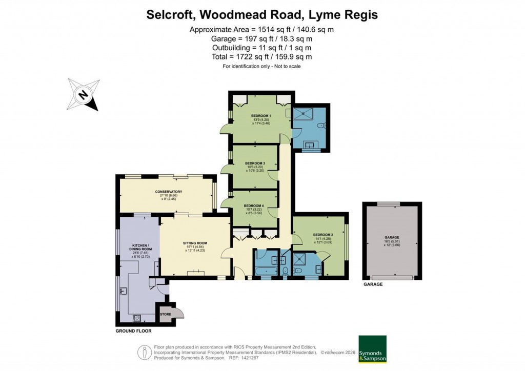Floorplans For Woodmead Road, Lyme Regis