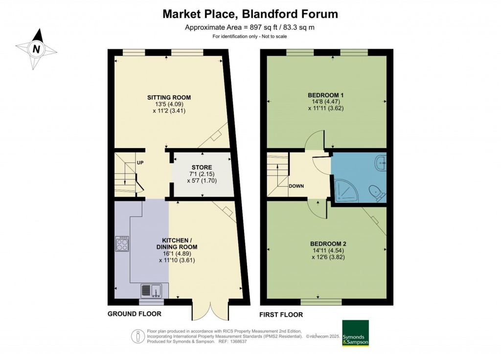 Floorplans For Market Place, Blandford Forum