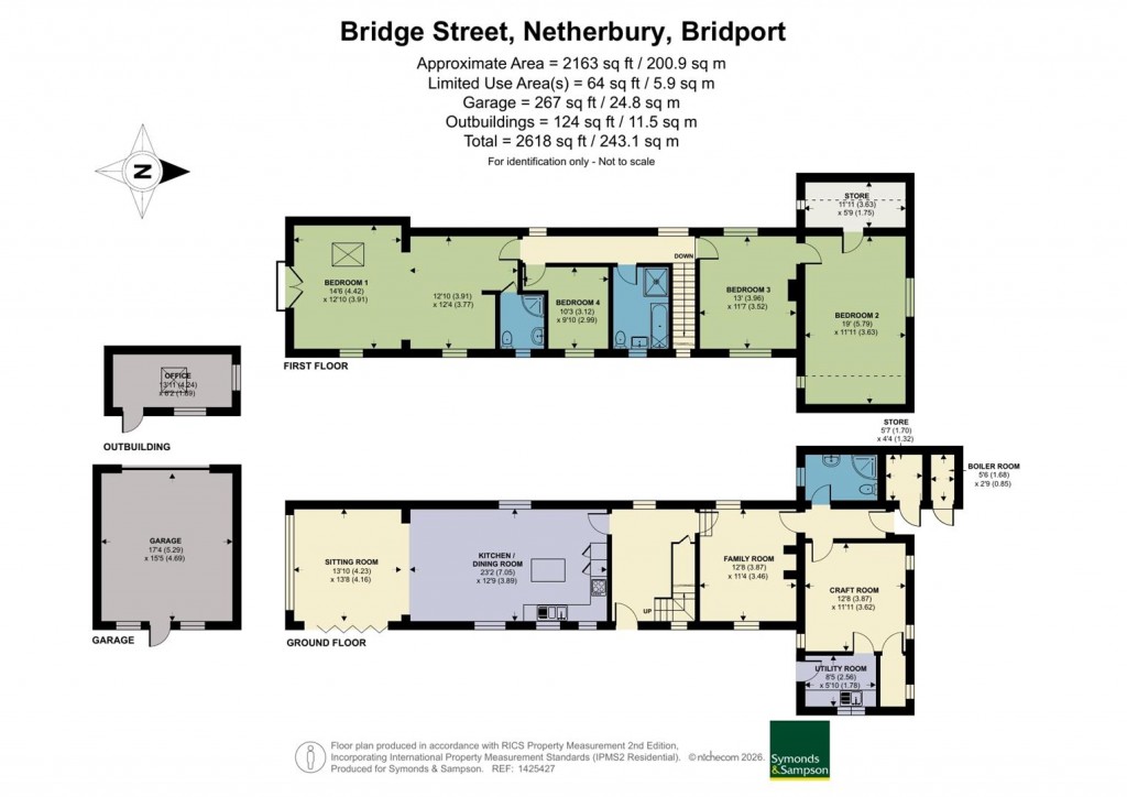Floorplans For Bridge Street, Netherbury, Bridport