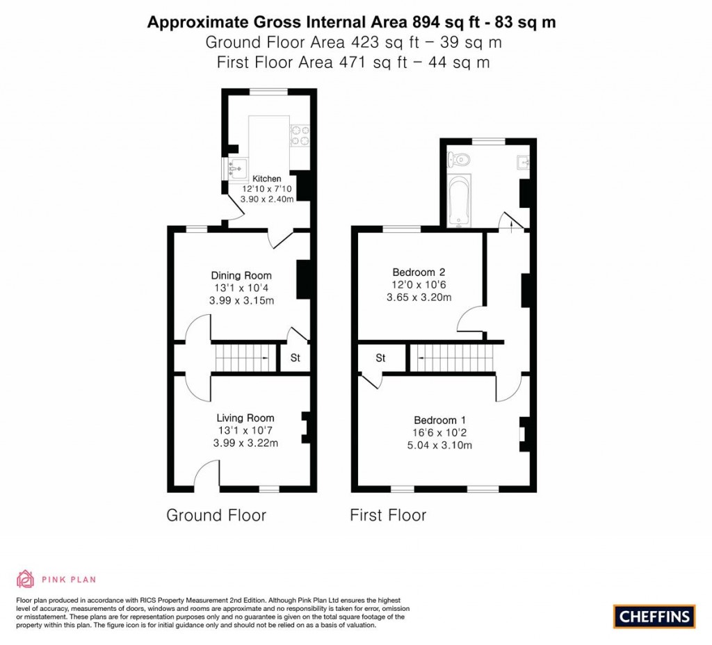 Floorplans For Catharine Street, Cambridge