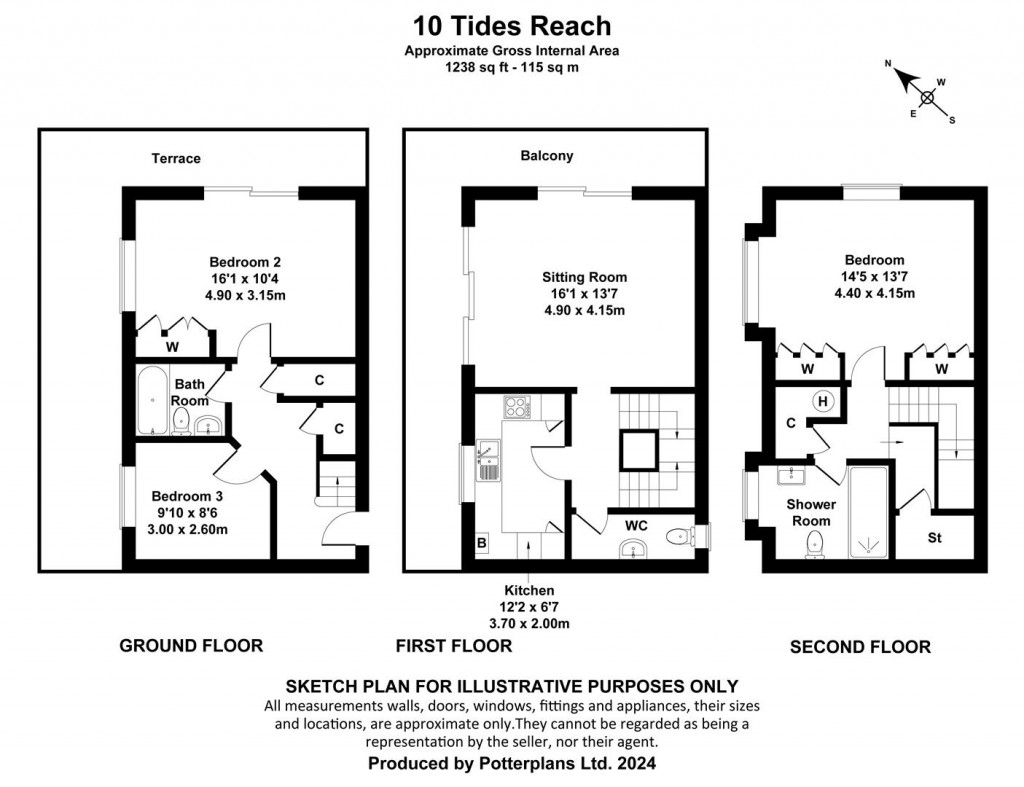 Floorplans For Cowes, Isle of Wight