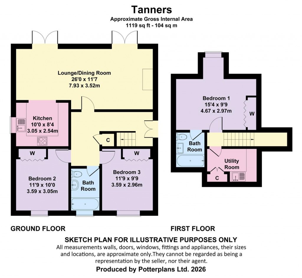 Floorplans For Yarmouth, Isle of Wight