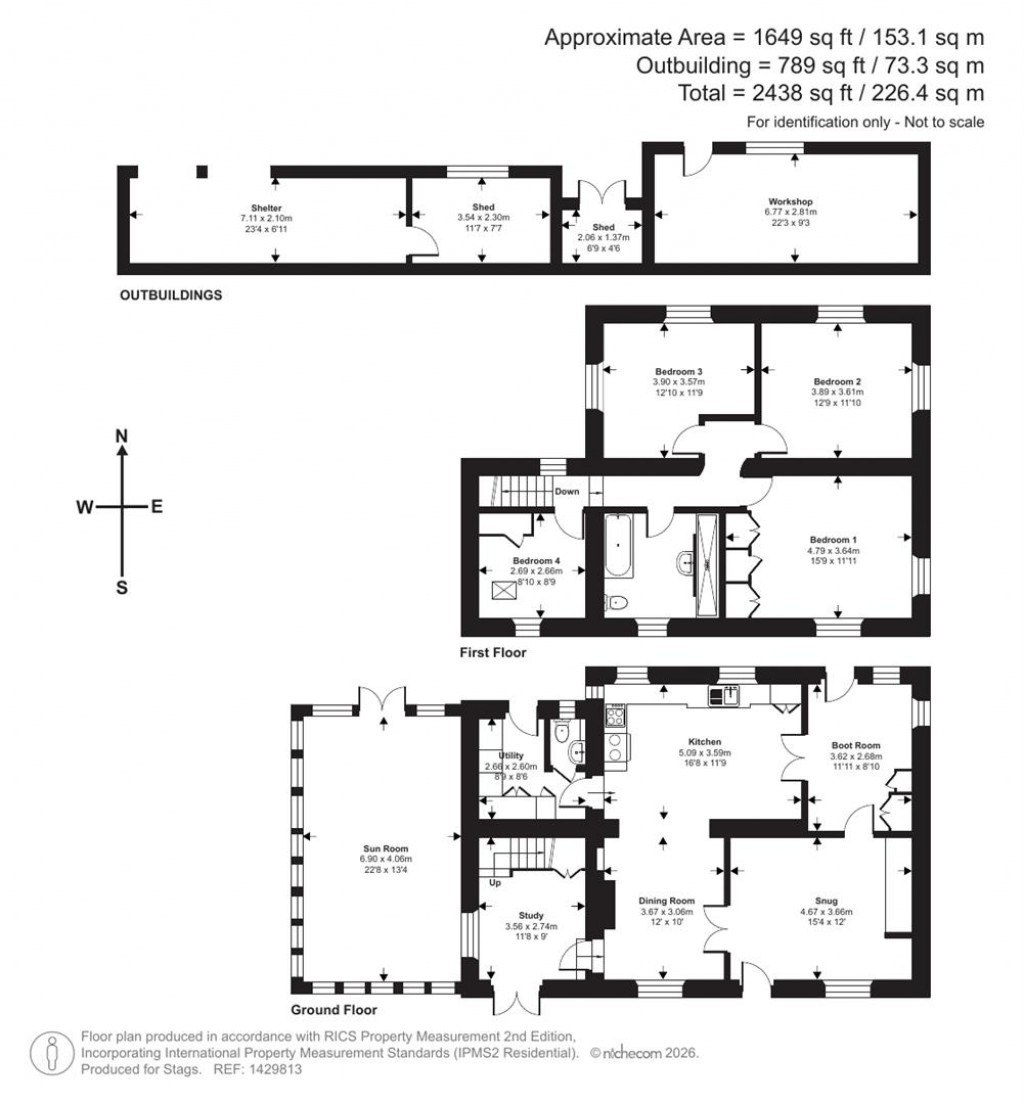 Floorplans For Meanwood, Buckland St Mary, Chard