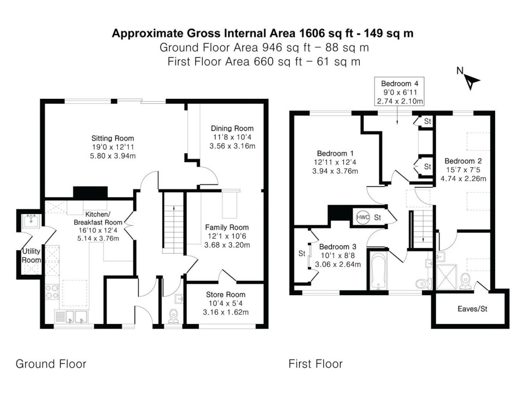 Floorplans For Peggys Walk, Littlebury, Saffron Walden