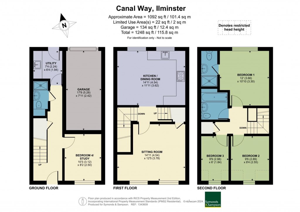 Floorplans For Canal Way, Ilminster, Somerset
