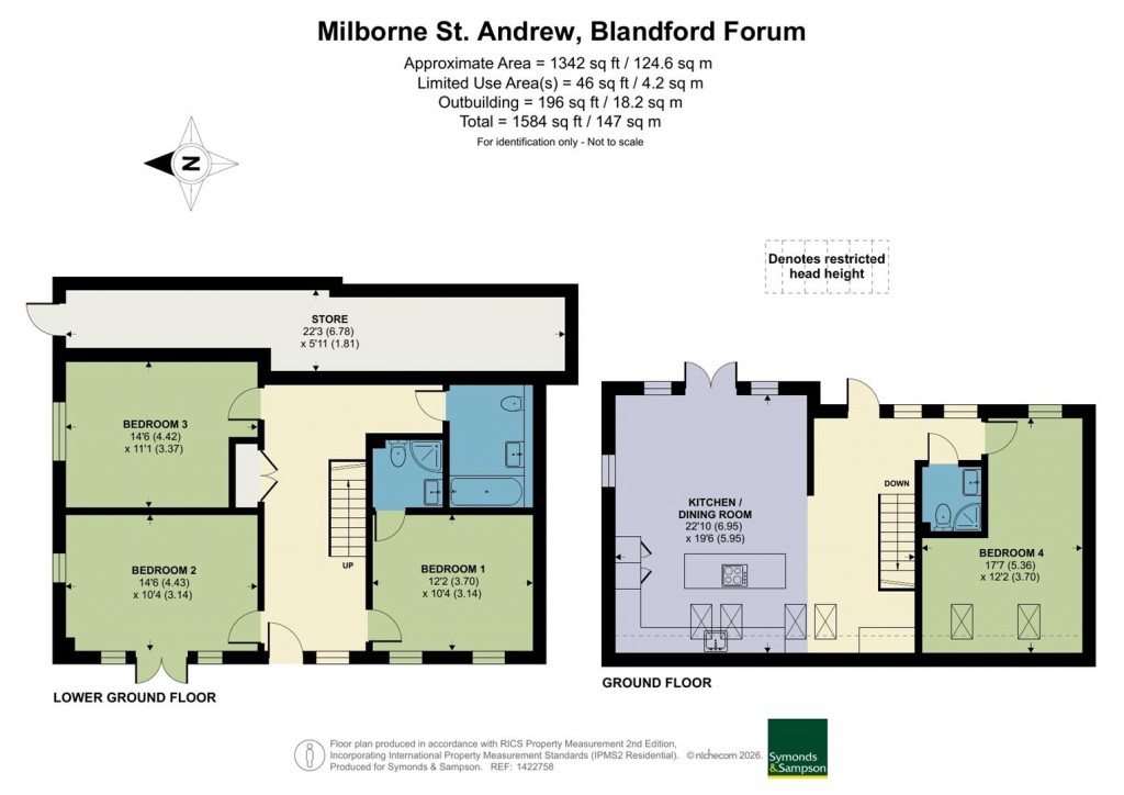 Floorplans For Fox View, Milborne St. Andrew, Blandford Forum