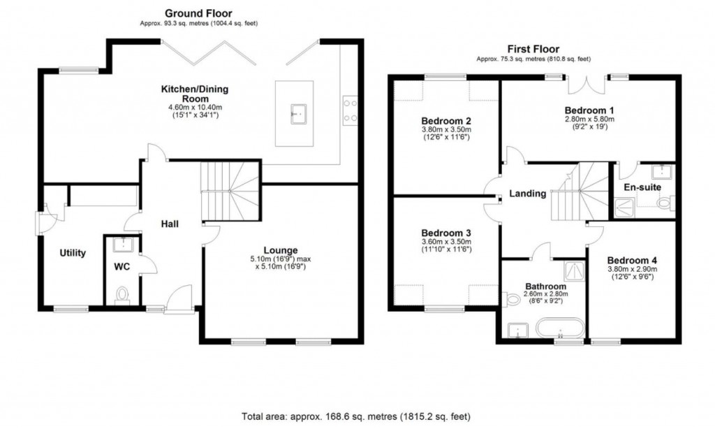 Floorplans For Sunny Corner Lane, Sennen, Penzance