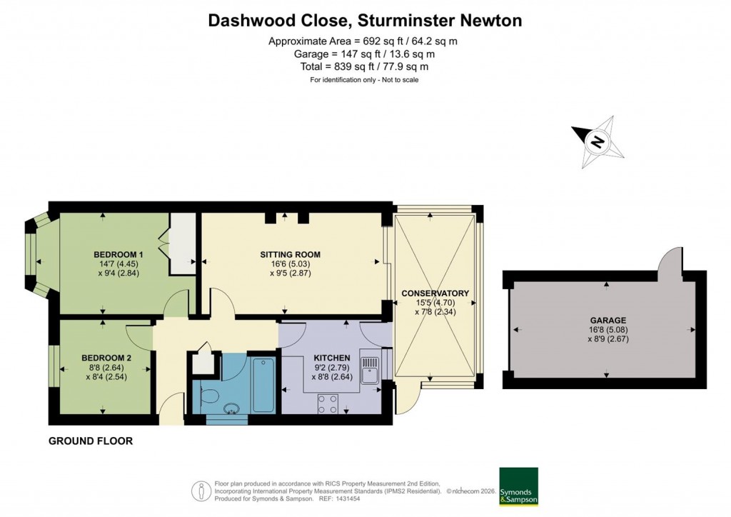 Floorplans For Dashwood Close, Sturminster Newton, Dorset
