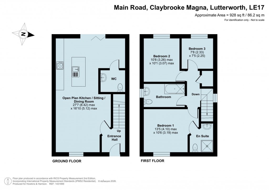 Floorplans For Main Road, Claybrooke Magna, Lutterworth