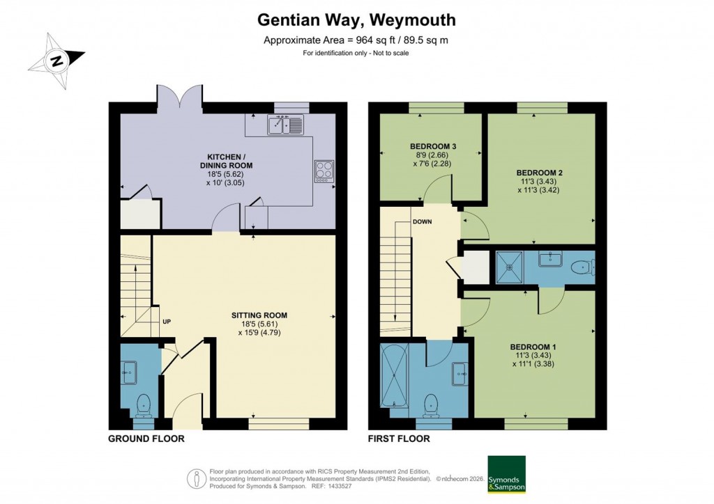 Floorplans For Gentian Way, Weymouth
