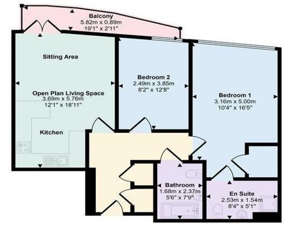 Floorplans For Quayside, West Bay, Bridport