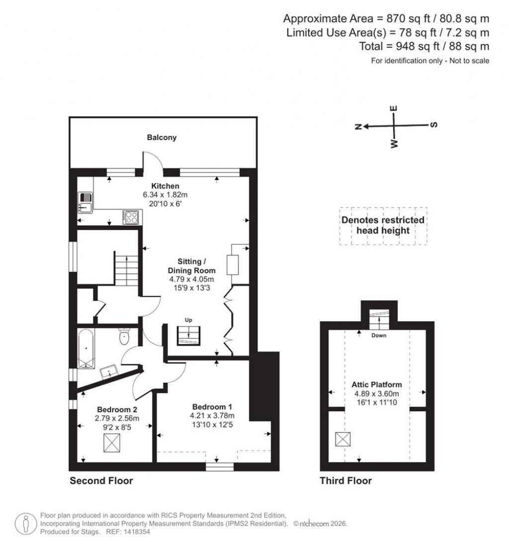 Floorplans For Long Entry, Lyme Regis