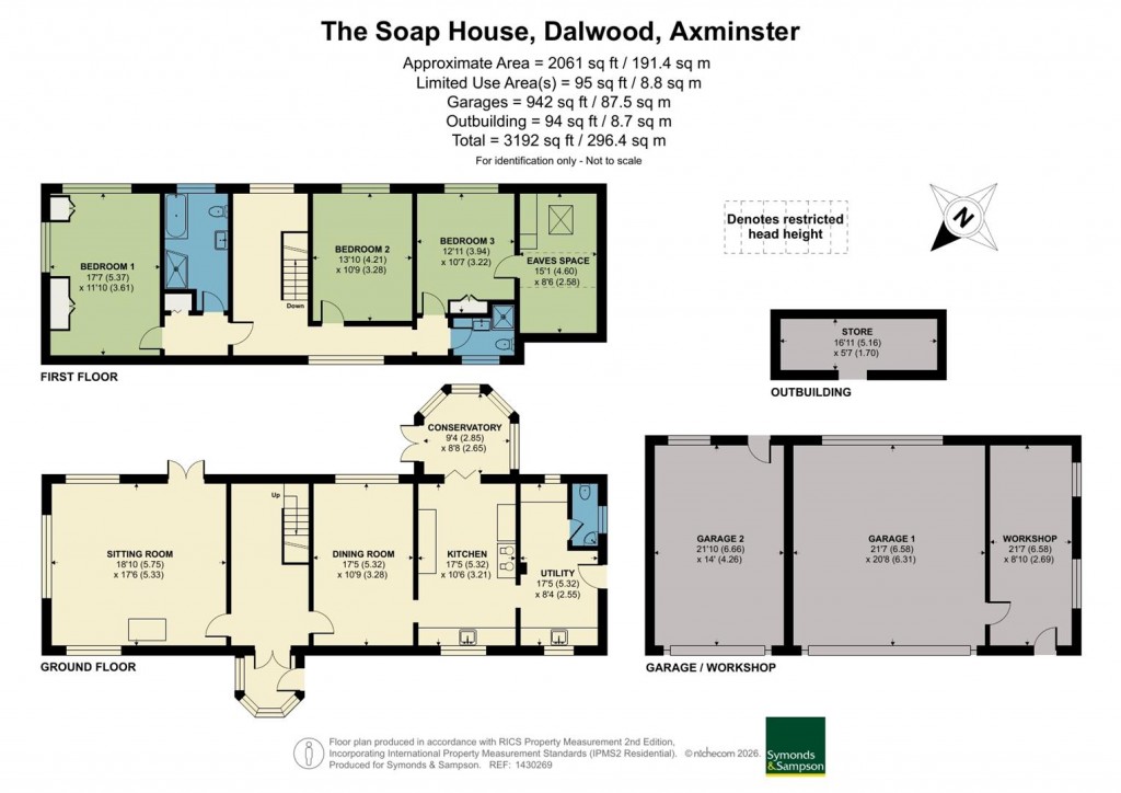 Floorplans For Dalwood, Axminster, Devon