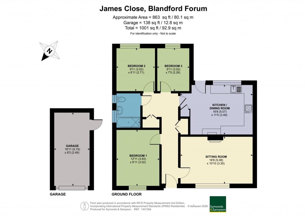 Floorplans For James Close, Blandford Forum