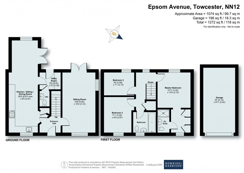 Floorplans For Epsom Avenue, Towcester, NN12