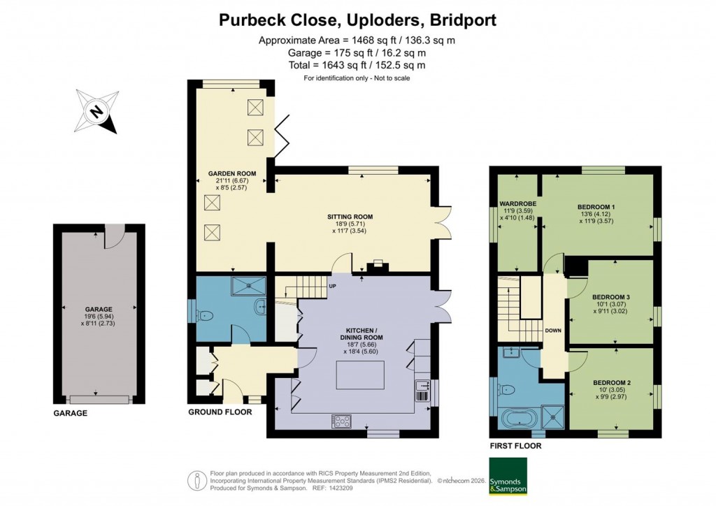 Floorplans For Purbeck Close, Uploders, Bridport