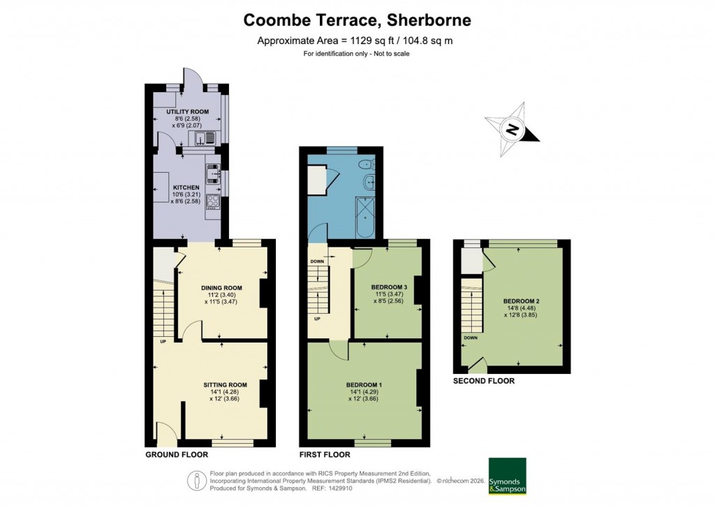 Floorplans For Coombe Terrace, Sherborne, Dorset