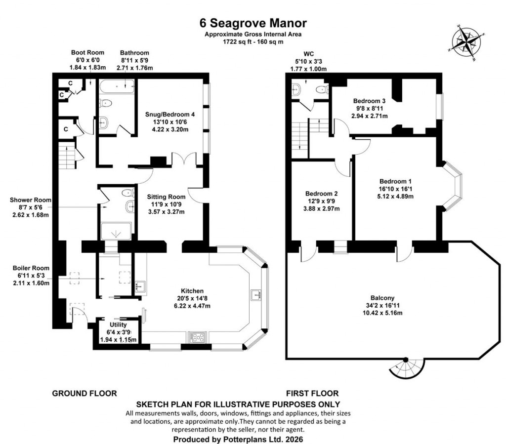 Floorplans For Seaview, Isle of WIght