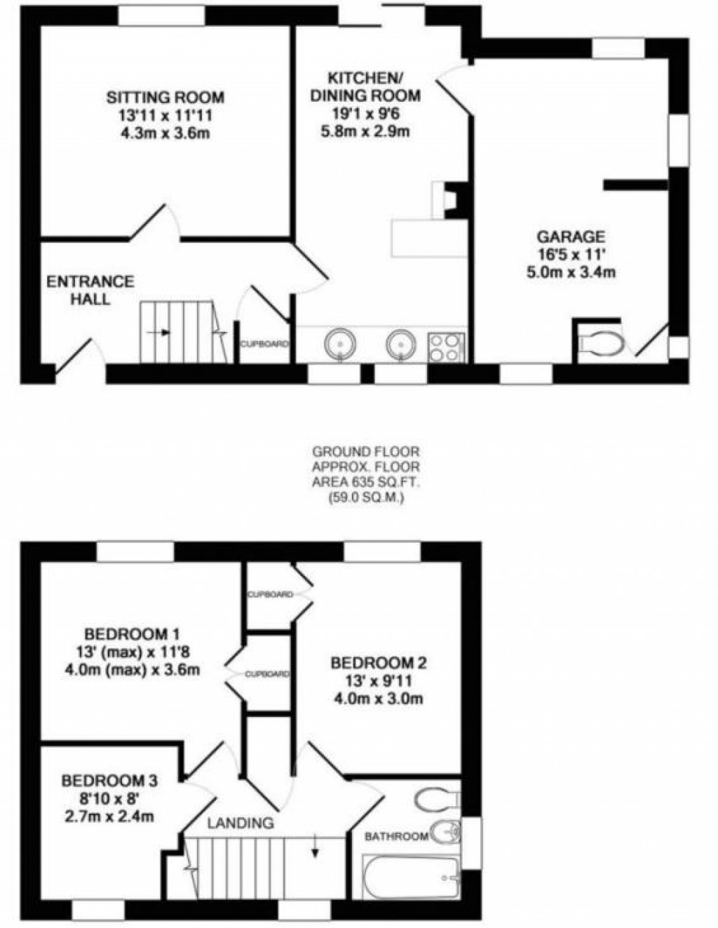 Floorplans For Old Orchard, Forton, Chard