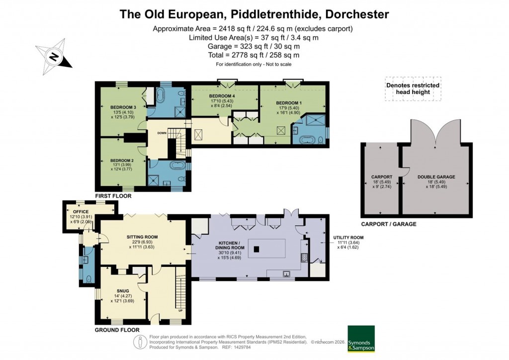 Floorplans For Piddletrenthide, Dorchester