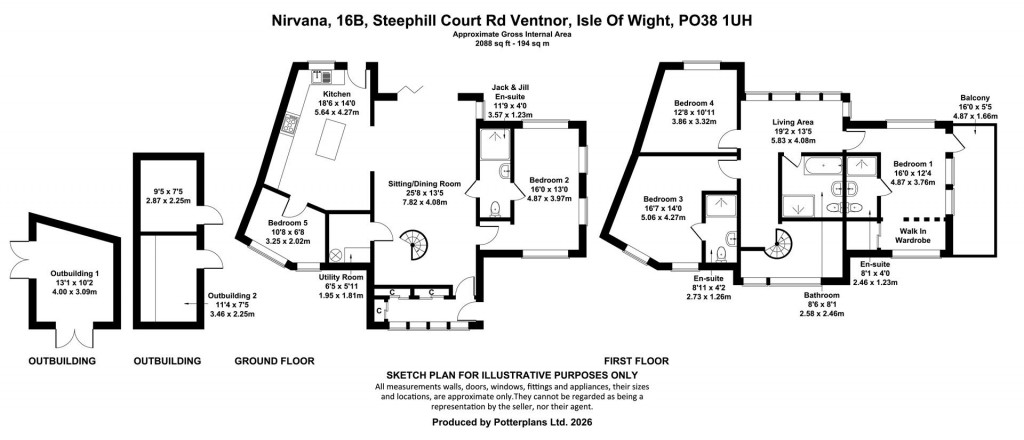 Floorplans For Steephill Court Rd, Ventnor
