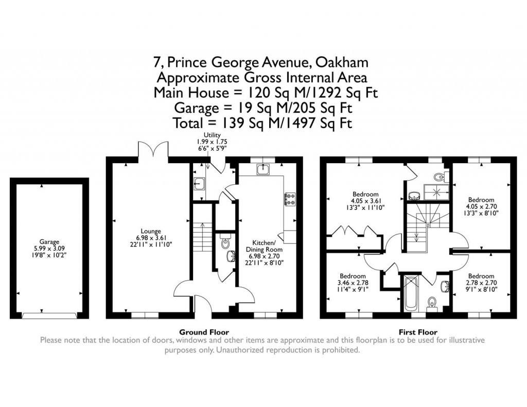 Floorplans For Prince George Avenue, Oakham, Rutland